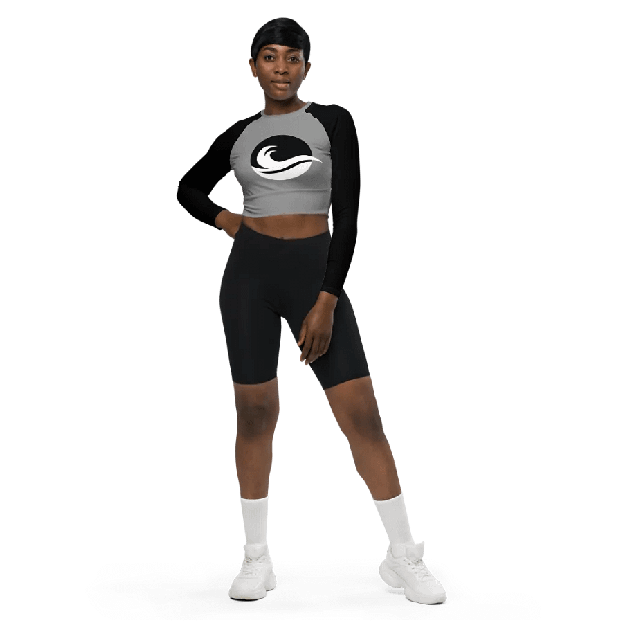 White Wave Cropped Rash Guard product image (5)