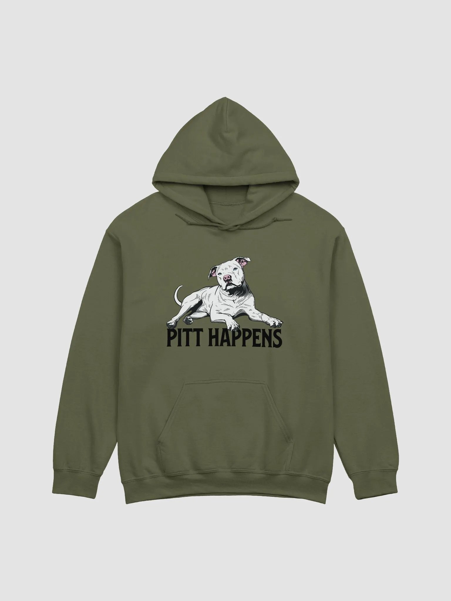 Pitt Happens Hooded Sweatshirt of a Pitbull Terrier(White) | Funny Hoodie for Pittie and Staffy Paw-rents product image (16)