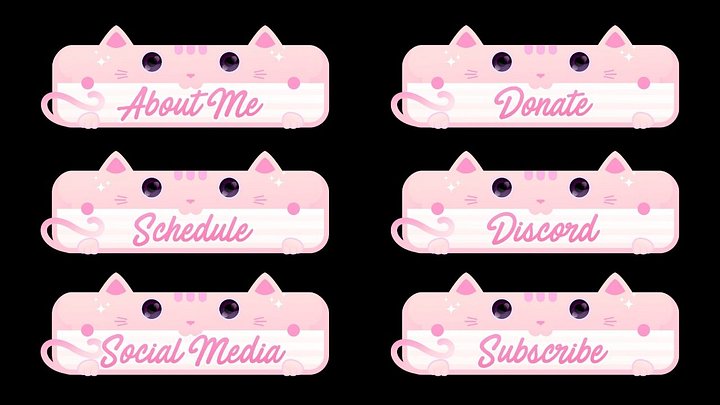 Cute Cat Twitch Panels product image (1)