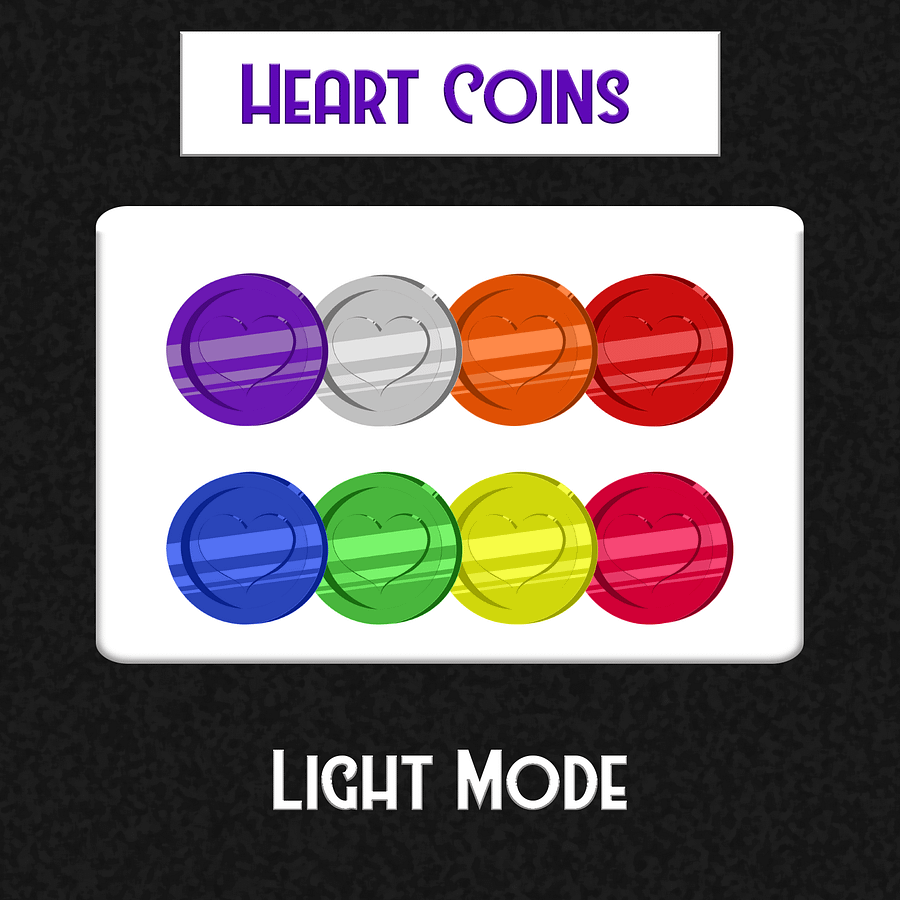 Heart Coin Sub Badges or Bit Badges product image (3)