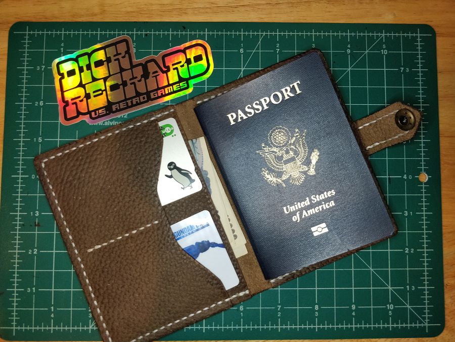 Brown Pebble Grain Passport Holder V1.0-A product image (5)