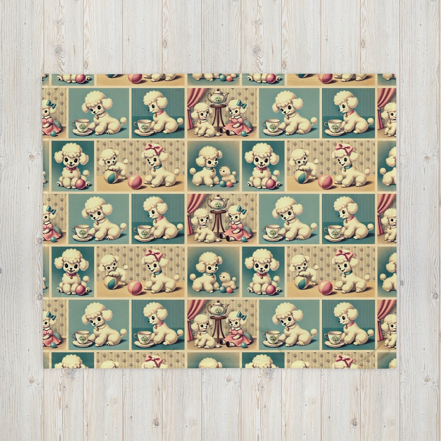 Retro Poodle Puppy Throw Blanket - Vintage-Style product image (6)