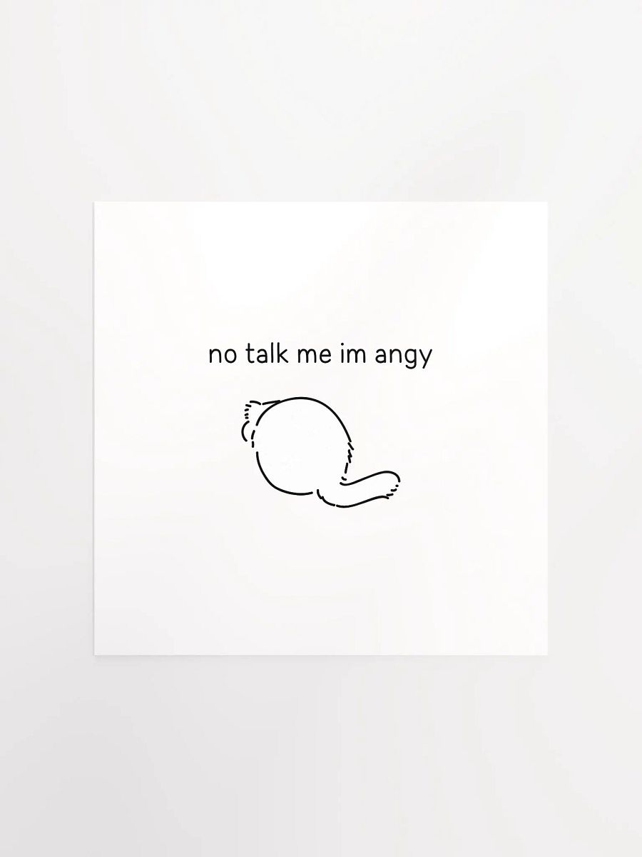 No Talk Manul Angy - Matte Poster product image (1)
