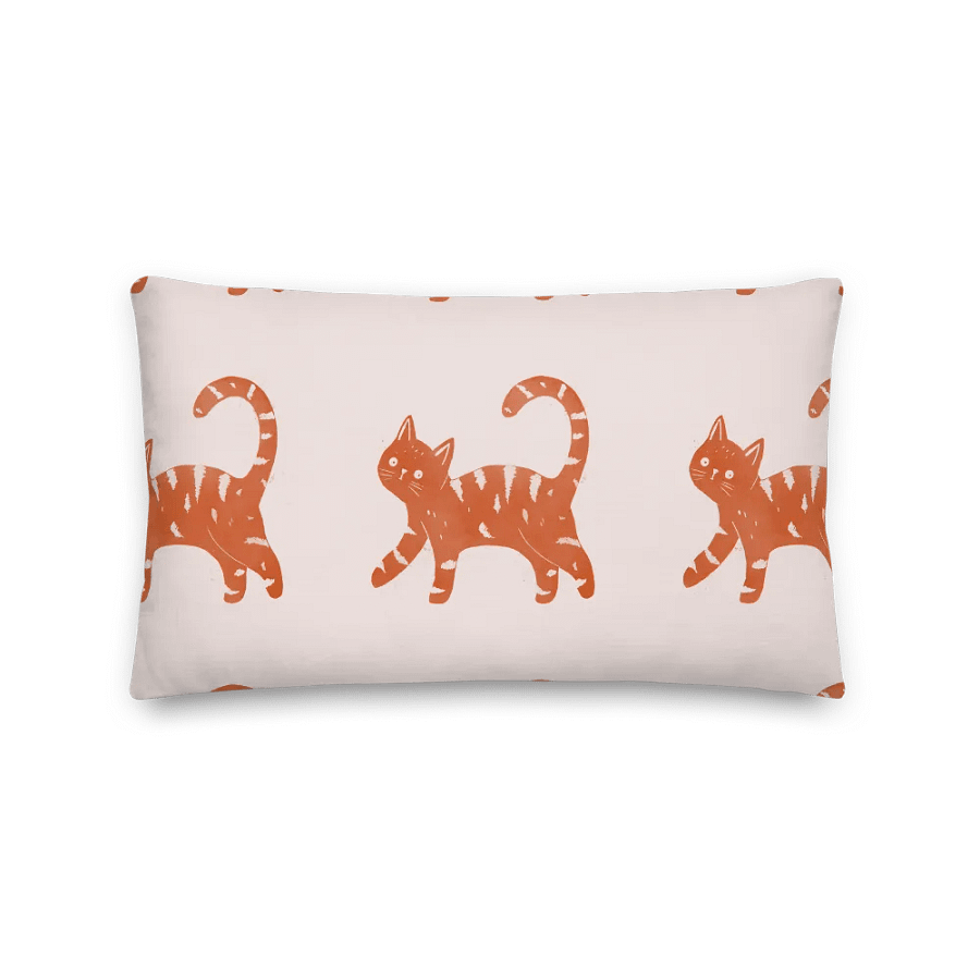 Printed Cushion Cats - Block Printed Inspired - Throw Pillow With Cats product image (2)