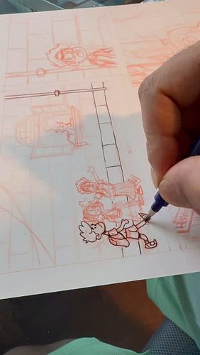 Been an up-and-down week for me emotionally. But was able to set aside sometime this morning and get some inking done! #comic...