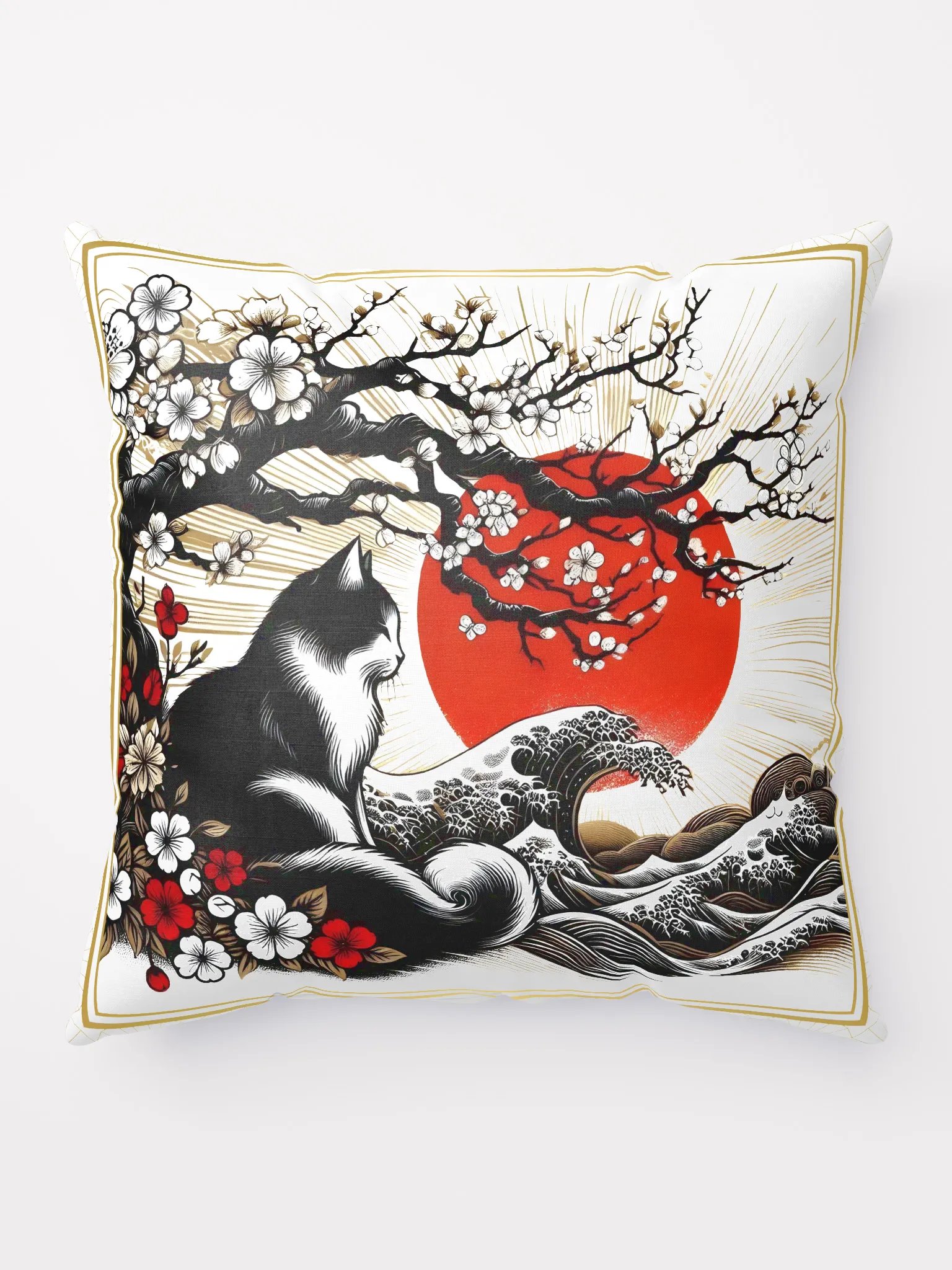 Cherry Blossom Cat Pillow product image (6)