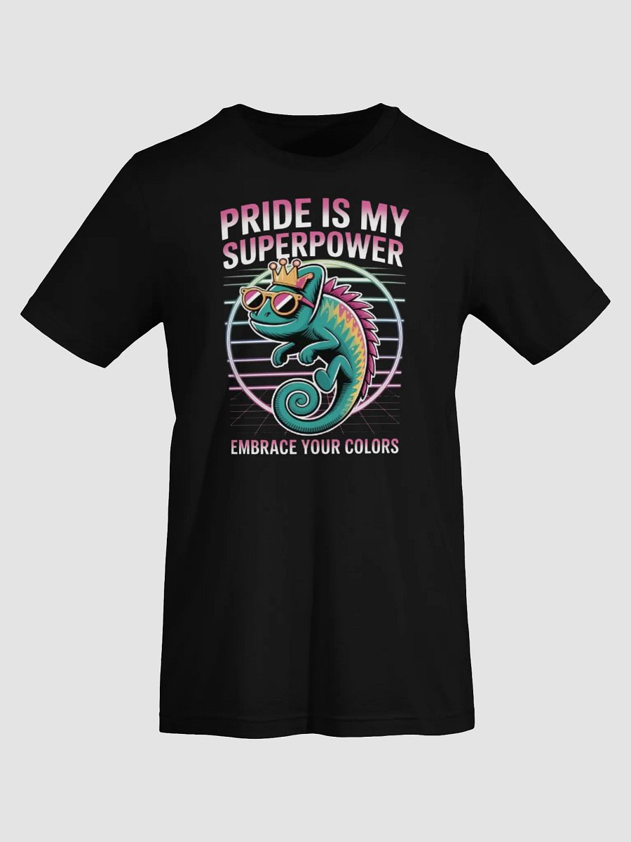 Pride Is My Superpower T-Shirt | Graphic Grove | Unisex, Supersoft, Rainbow Chameleon Design product image (76)