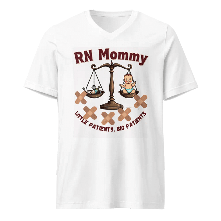RN Mommy - Little Patients, Big Patience V-Neck Tee product image (5)