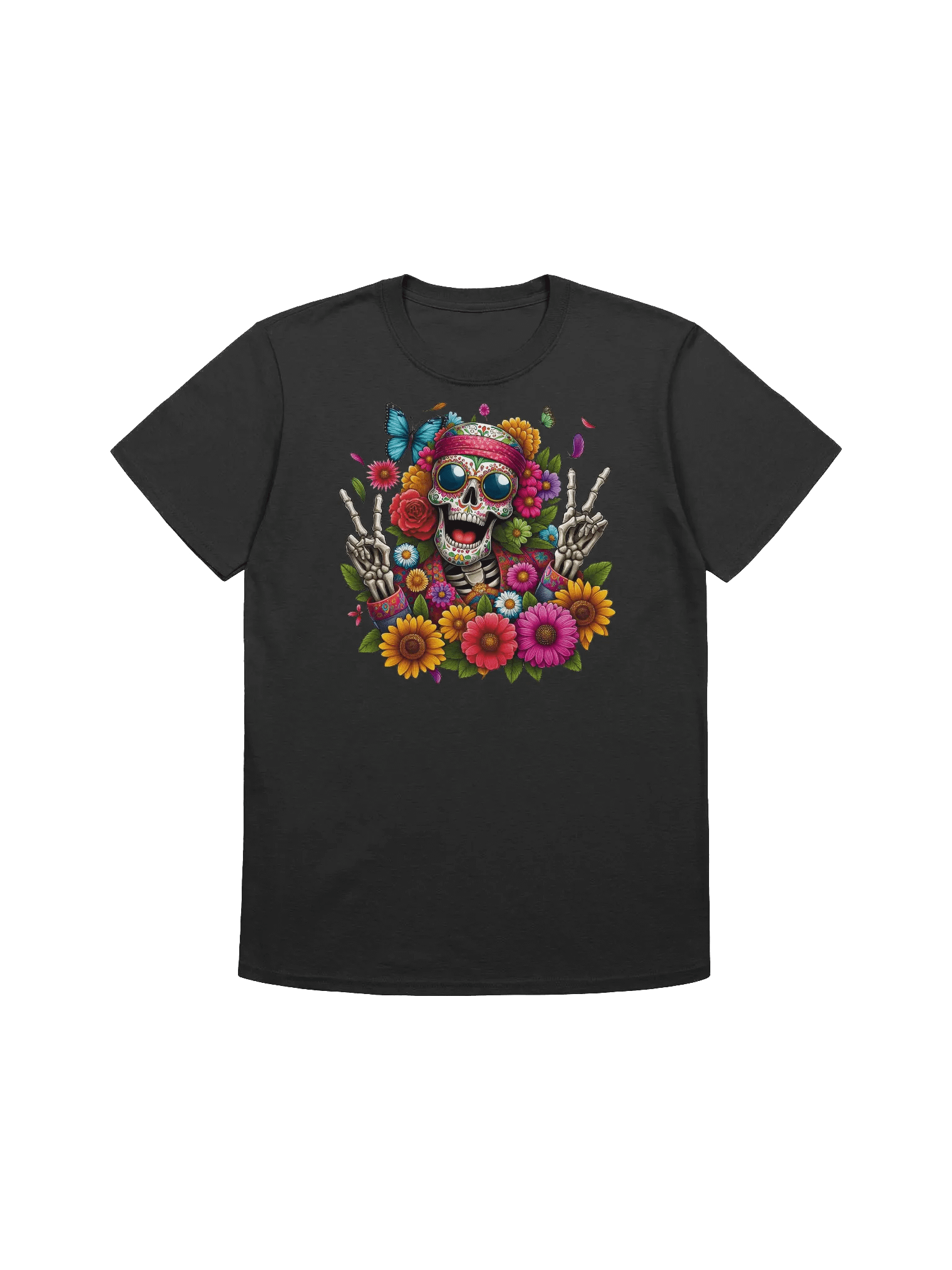 Sugar Skull Art - Día de los Muertos Delight Artful Remembrance T-Shirt product image (4)