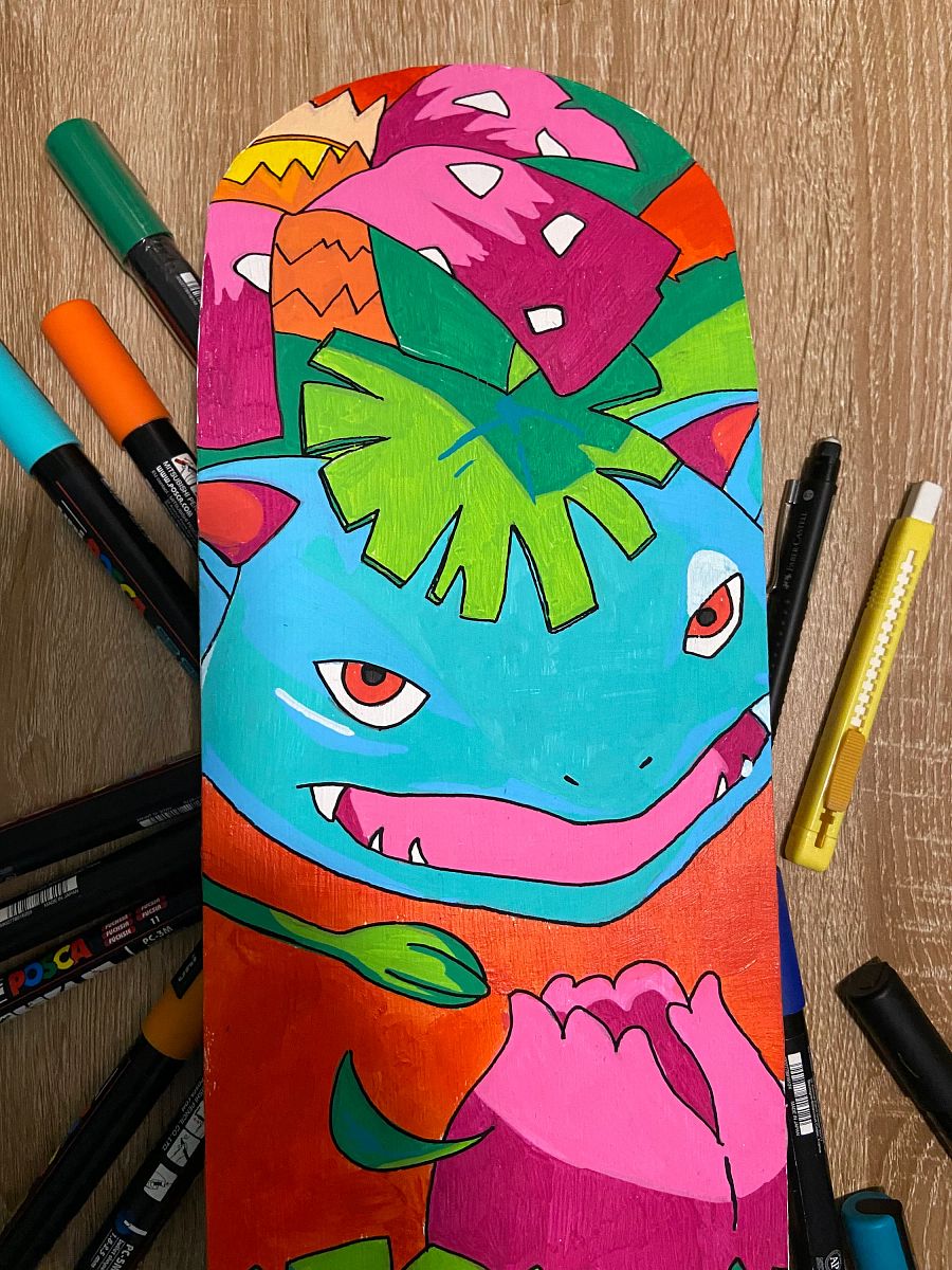 Planche skateboard décorative || Bulbizarre évolutions product image (2)