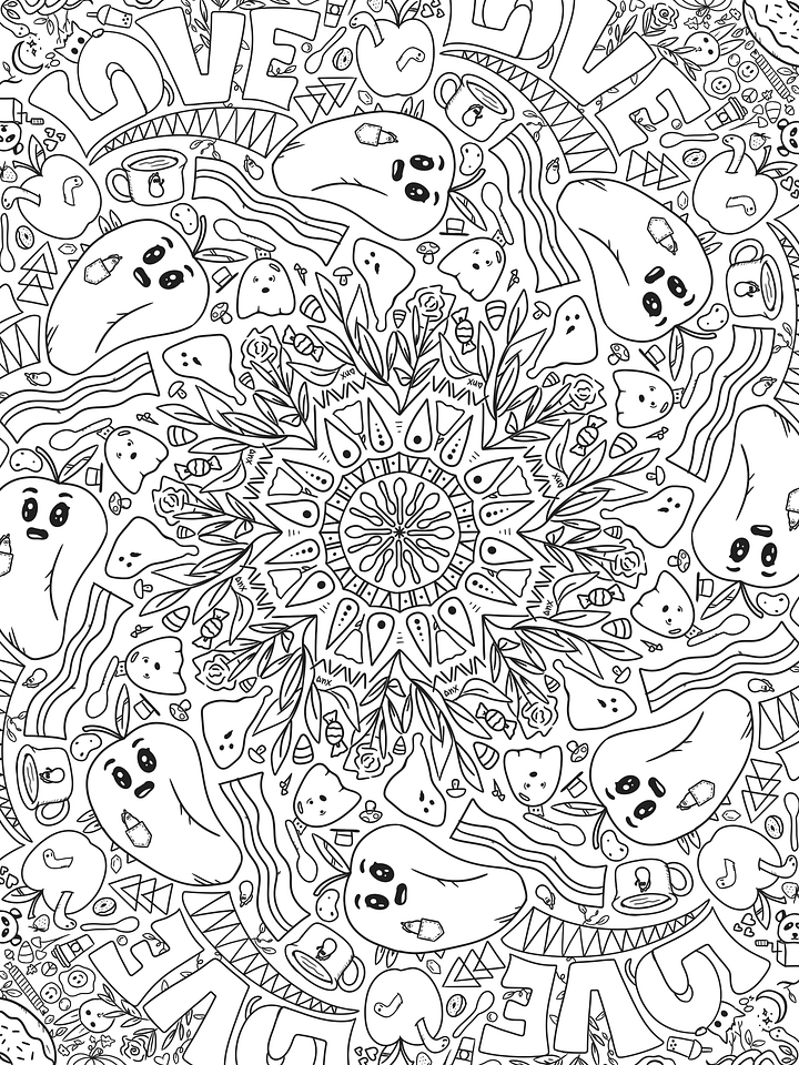 Spicy Mandala Coloring Page product image (1)