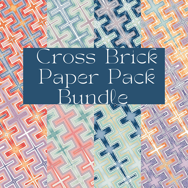 Pastel Cross Bricks Paper Bundle product image (1)