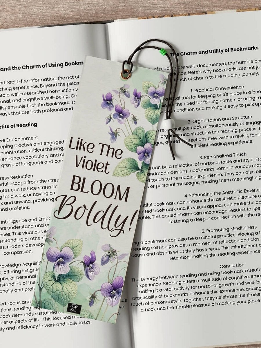 FREE Violet Bookmark Printable, Inspirational Sayings With February's Birth Month Flower product image (3)