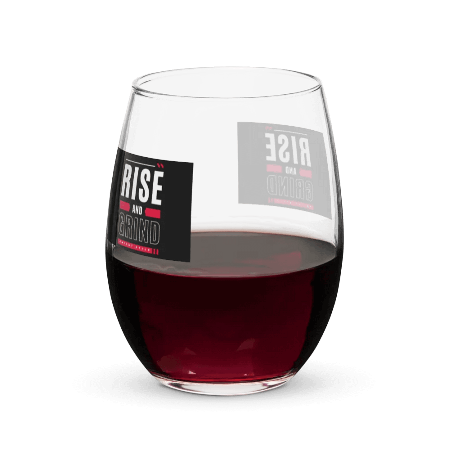 Rise and Grind Motivational Stemless Wine Glass product image (5)