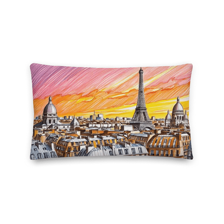 Artistic Paris Themed Pillow product image (2)
