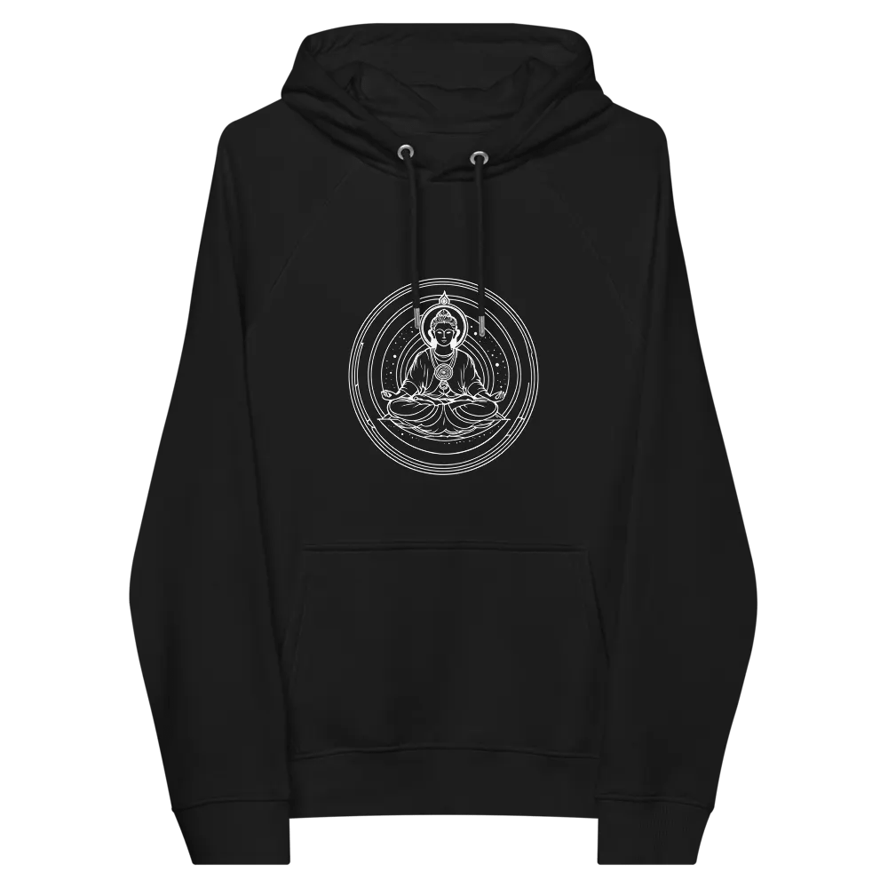 [Meditation 3 - White] - Unisex Eco Raglan Hoodie product image (8)