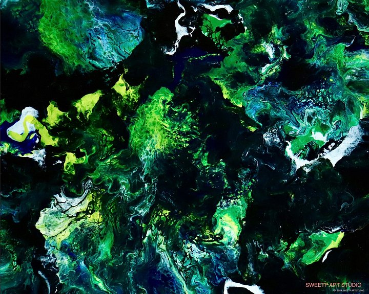 Blue Green Splash | Art Print product image (1)