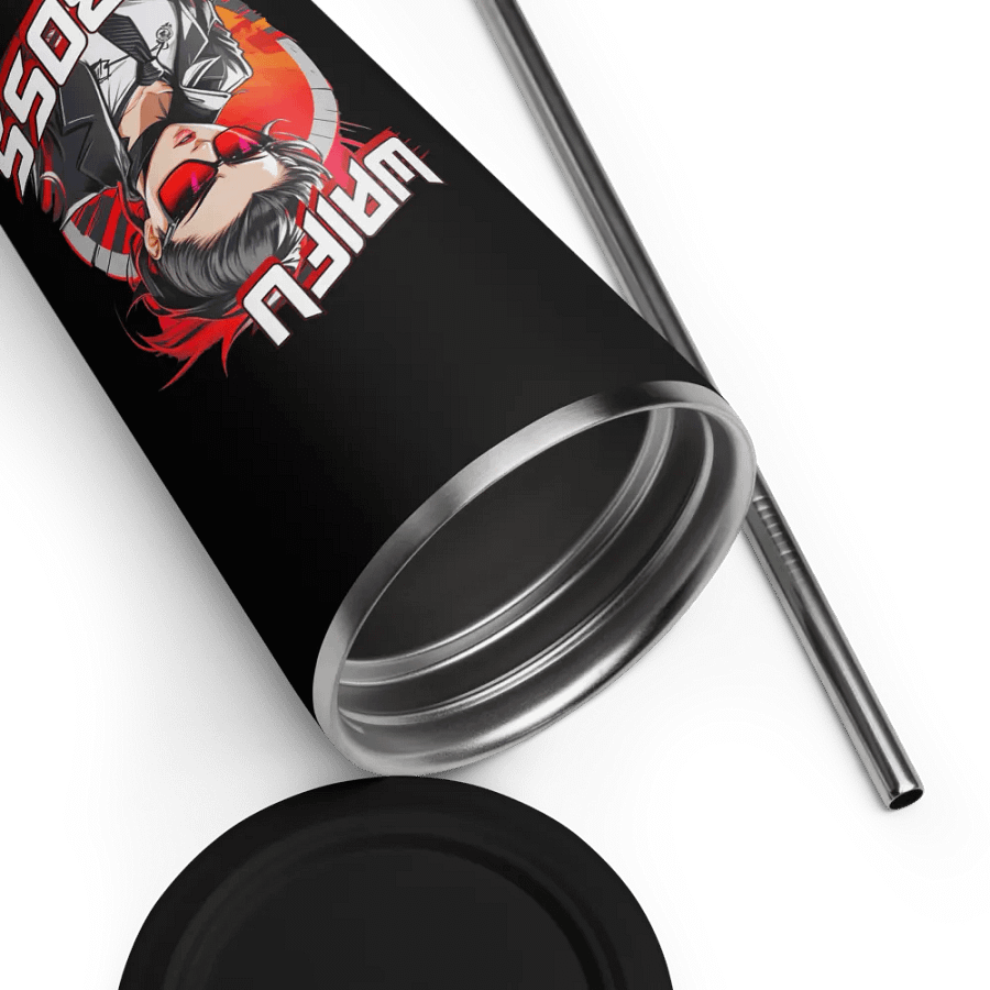 Waifu Boss 20 oz Tumbler Cup - Black - Insulated Tumbler with a Straw v1 product image (9)