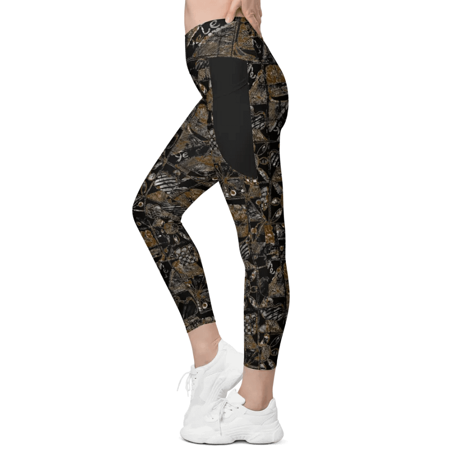 Festivity Print Crossover Leggings with Pockets product image (11)