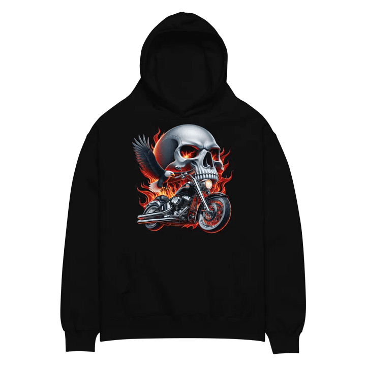 Eagle Skull Rider Oversized Hoodie #10 product image (2)