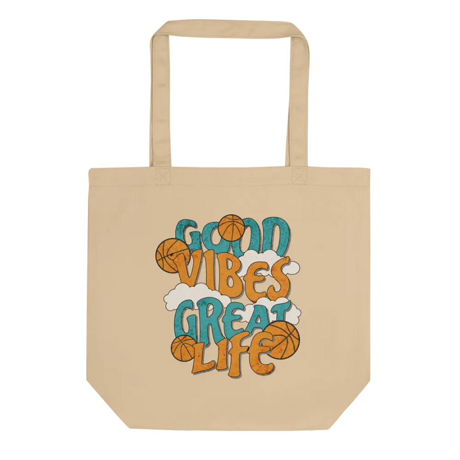 Good Vibes Great Life Basketball Tote Bag product image (1)