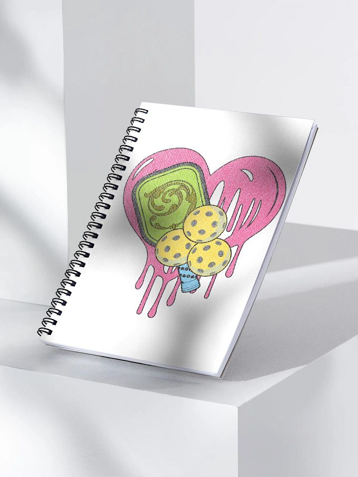 Heart Pickleball Whimsical Drip Spiral Notebook product image (2)