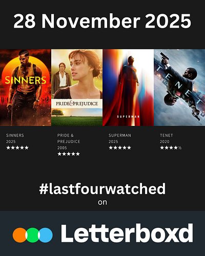 #LastFourWatched on @letterboxd