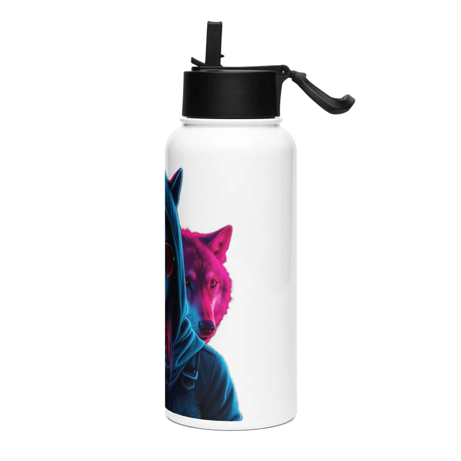 Varenikki Logo Stainless Steel Water Bottle with Straw Lid product image (2)