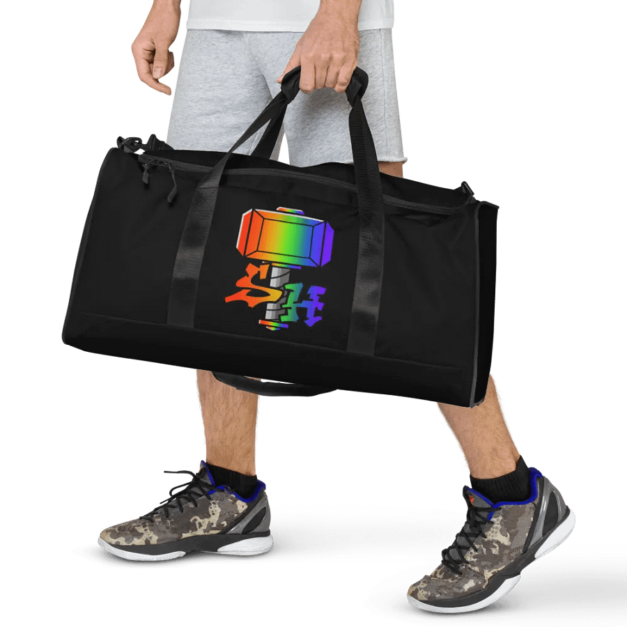 Vibrant Fragmented Rainbow Duffle Bag product image (7)