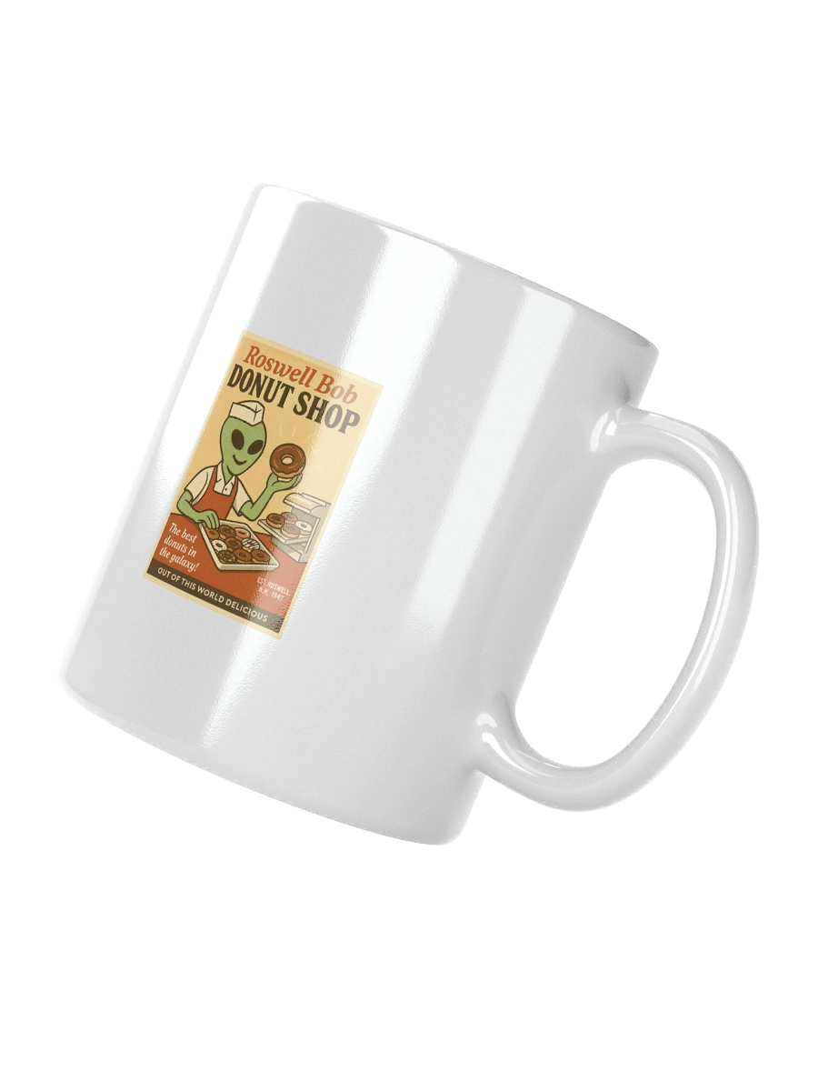 Donut Shop Roswell Aliens 1950's Retro Poster Ceramic Mug product image (5)