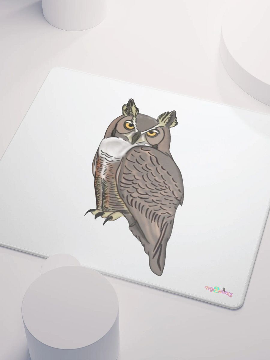 Owl Logo Gaming Mouse Pad (White) product image (3)
