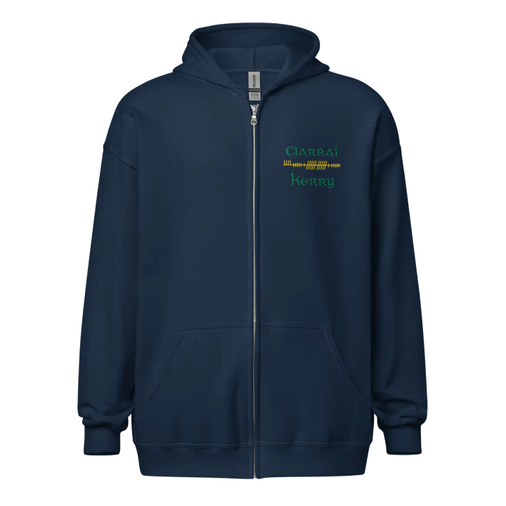 Kerry/Ciarraí Orthodox style Ogham embroidered Zip Hoodie product image (1)