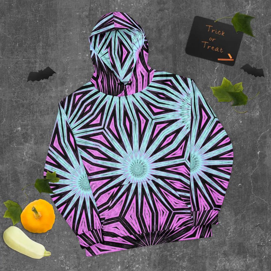 Abstract Striking Modern Circles Unisex Pull On Hoodie product image (10)