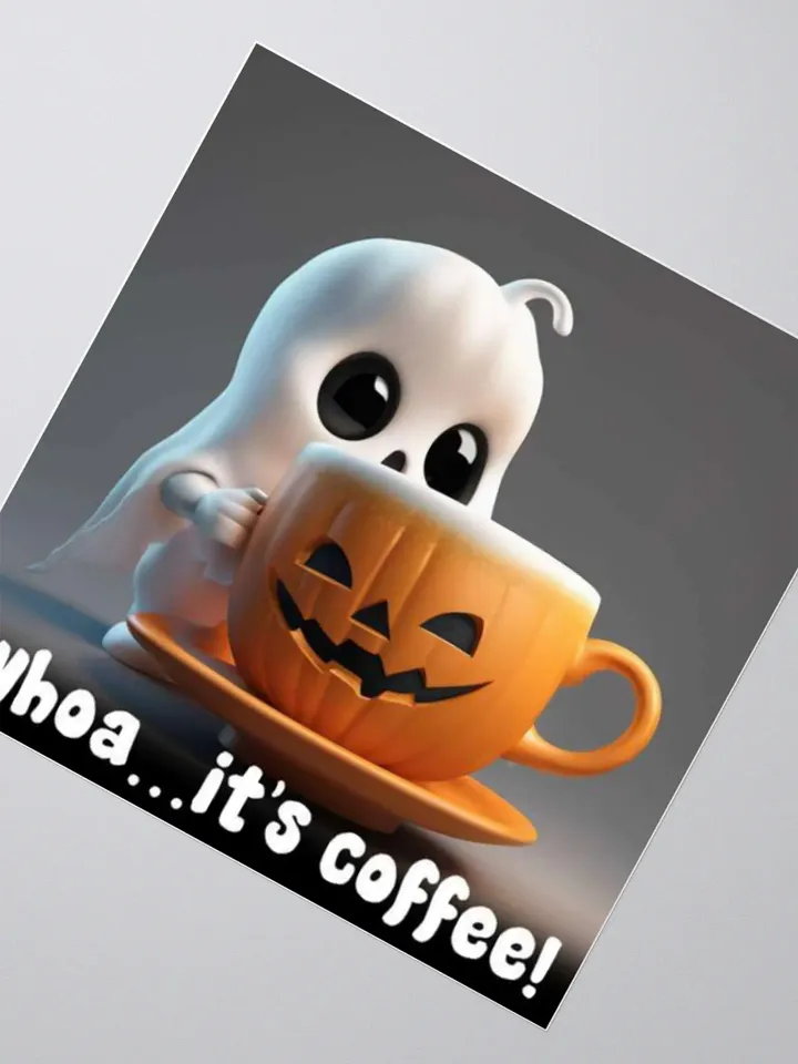 Spooky Coffee Ghost Sticker product image (4)