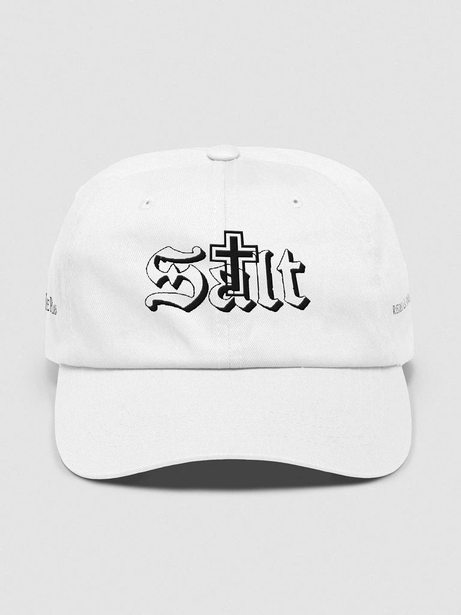 Beacon of Hope: Embroidered Hat with Salt Logo and Inspirational Words in White & Black product image (6)