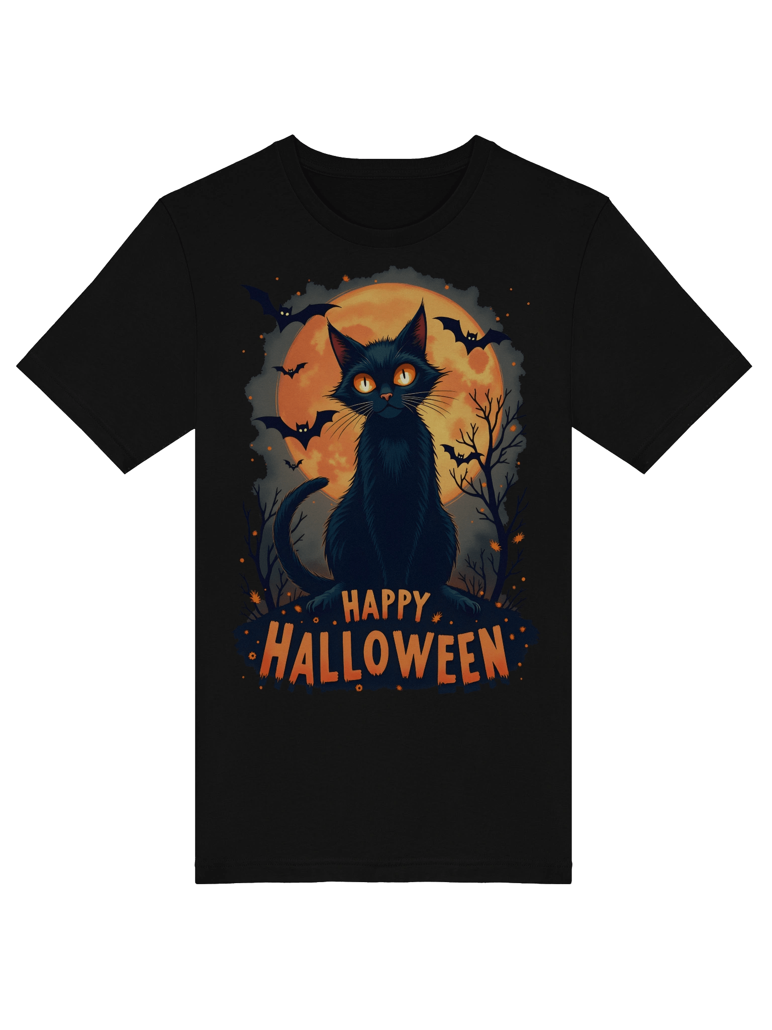 Spooky Halloween Night Cat T-Shirt product image (44)