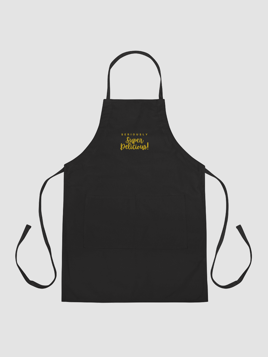Super Delicious Embroidered Cooking Apron (Yellow) product image (2)