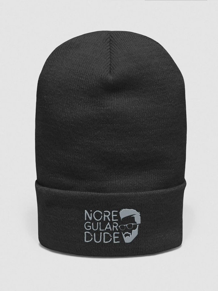 No Regular Dude Cuffed Beanie,Gray Logo product image (2)