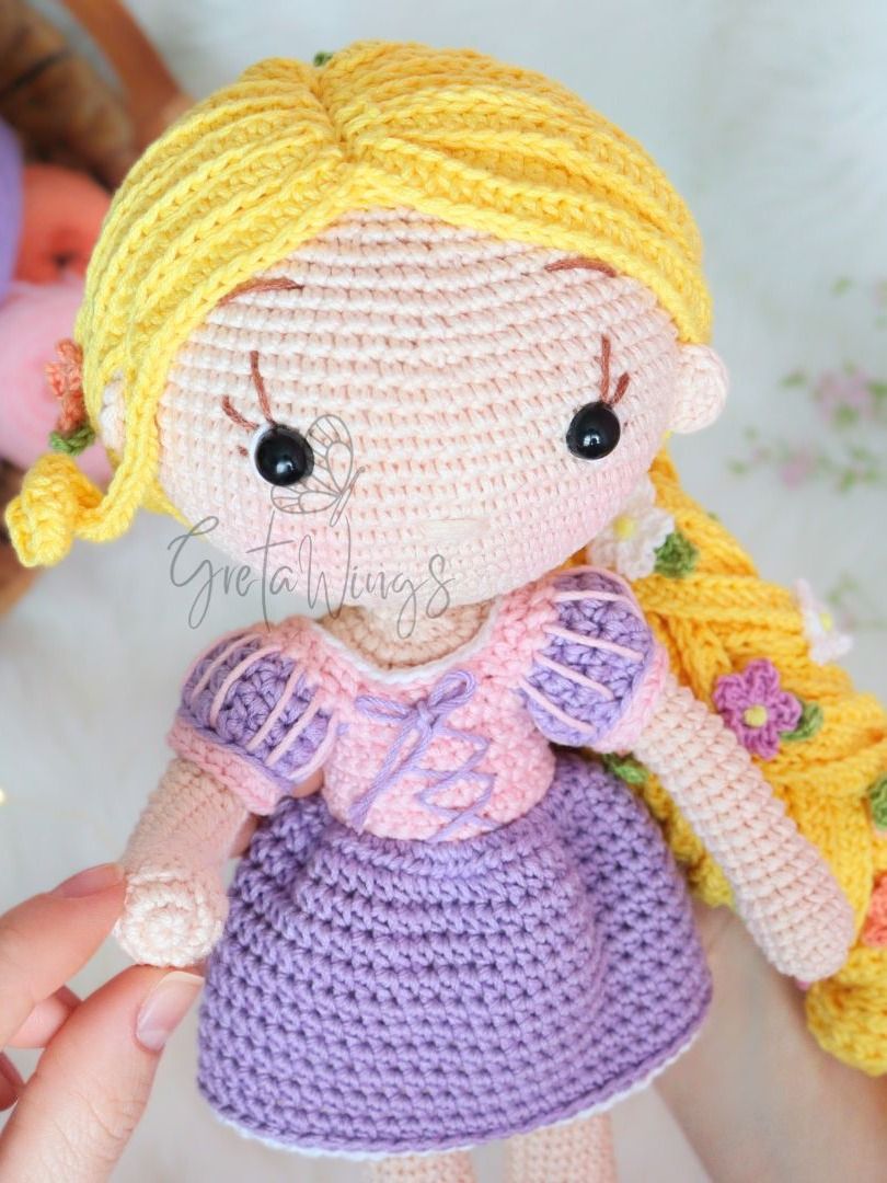 Patrón de Amigurumi Princesa Rapunzel (descarga digital) product image (4)