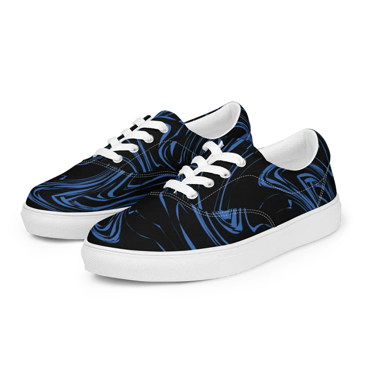 Marbled Blue Women's Lace-Up Shoes product image (2)
