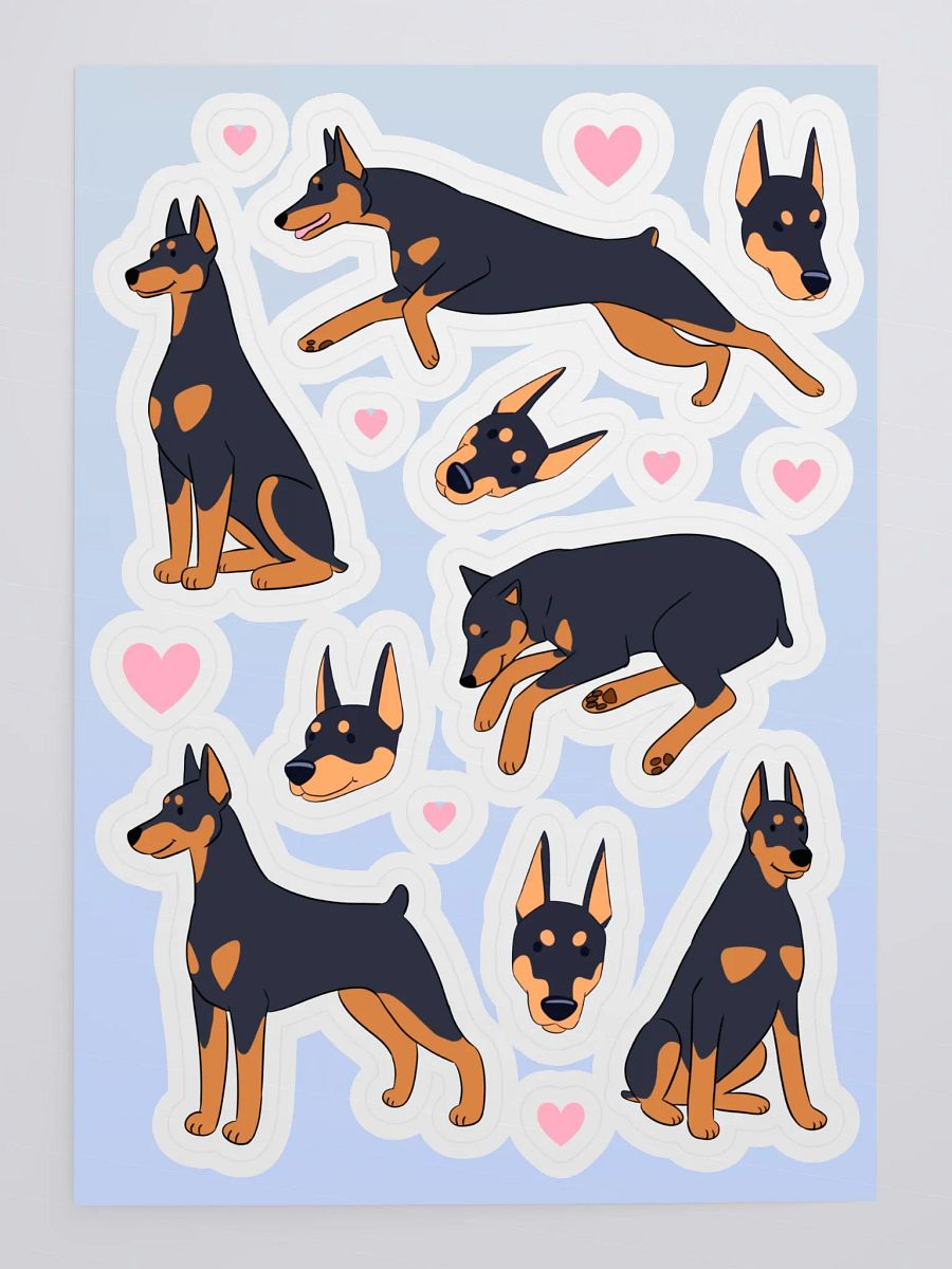 Doberman Pinscher Love Sticker Sheet product image (4)