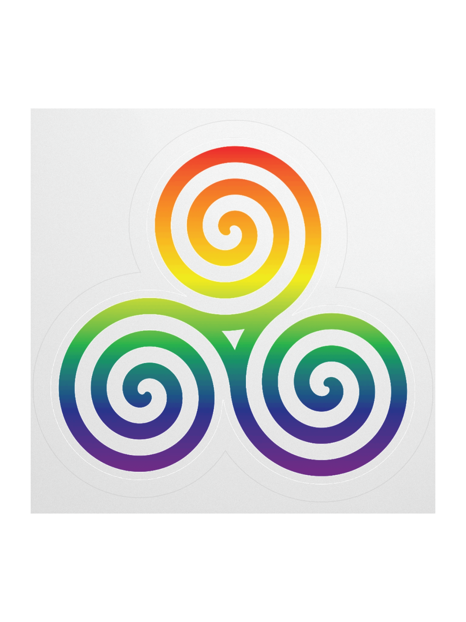 Rainbow Pride Gradient Celtic Triskelion Sticker product image (1)