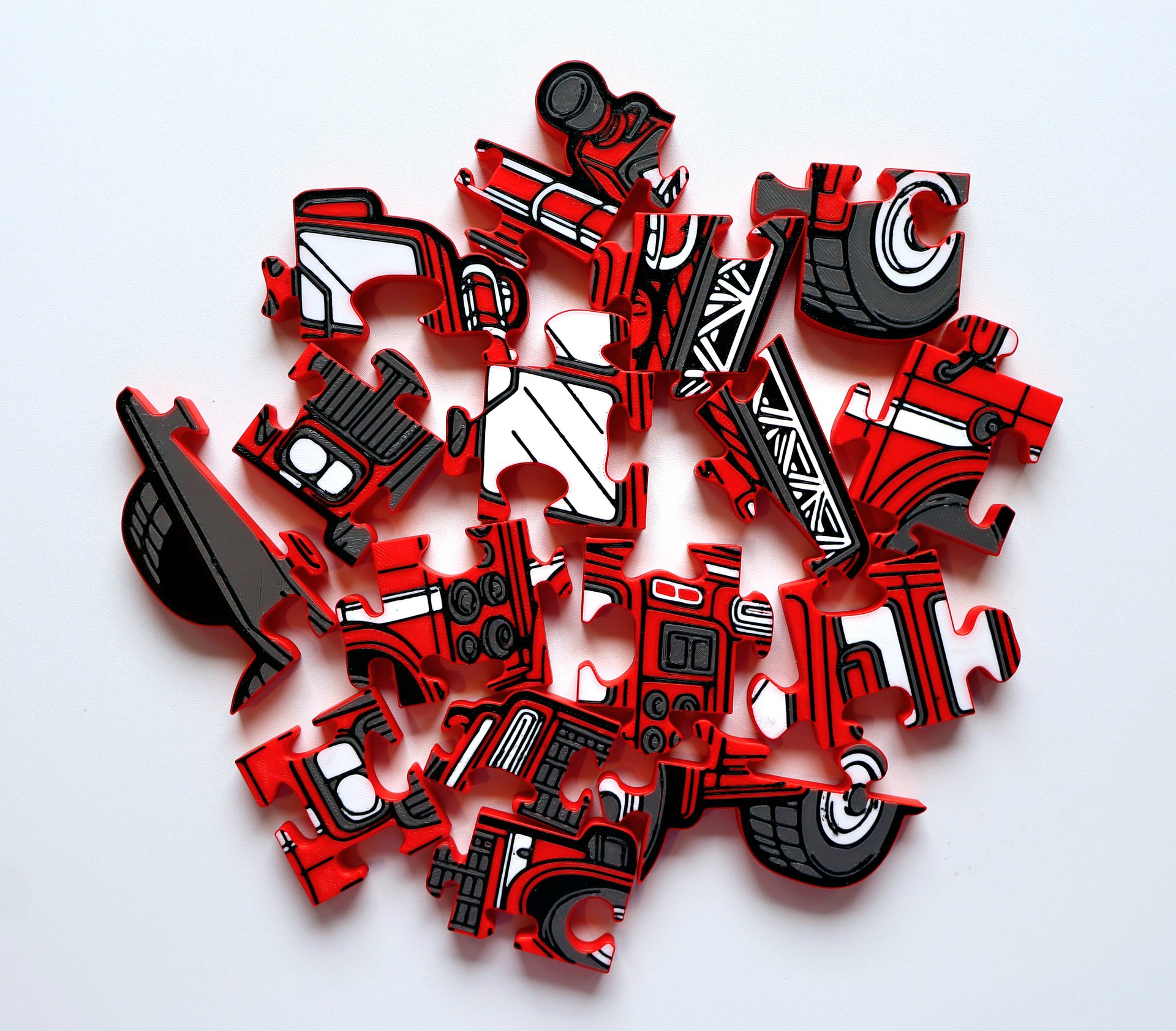 Fire Truck 3D Printed Jigsaw Puzzle – Ready for Rescue! product image (2)