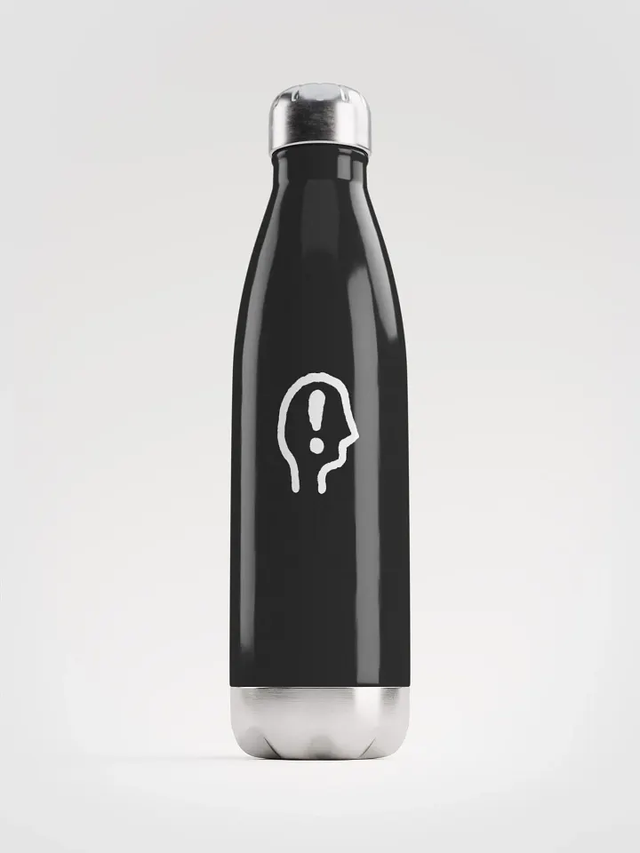 EXCLAIMING MENTALLY (white design) stainless steel water bottle product image (2)