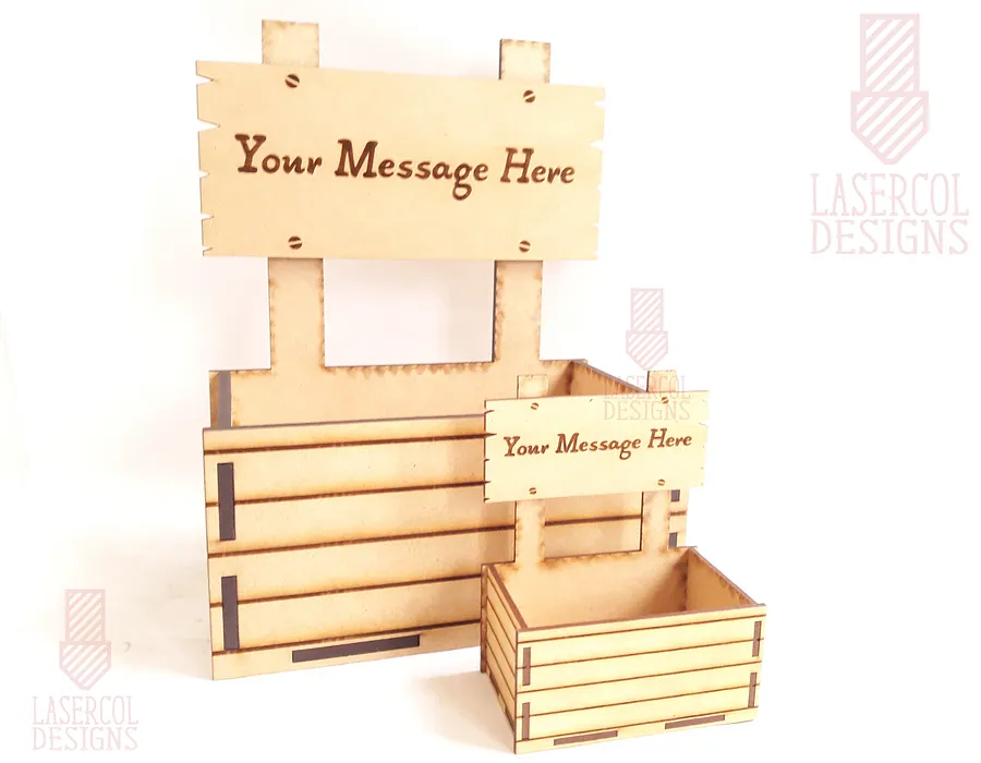 Gift Basket (Two Sizes) - Laser Cut Files product image (5)