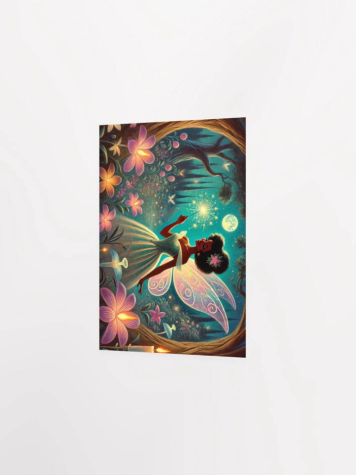 Enchanted Blue Fairy Garden Premium Matte Poster product image (7)