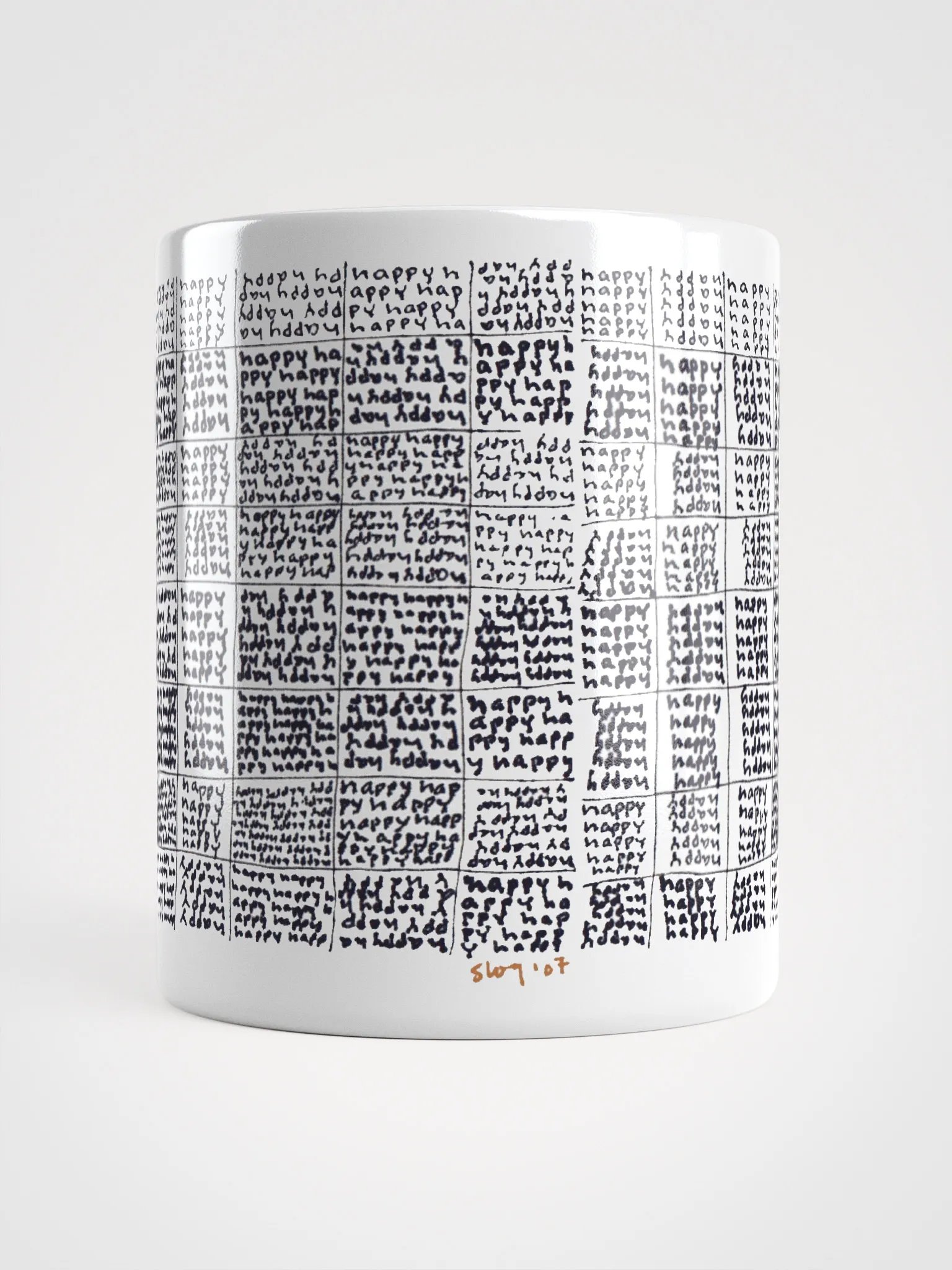 Happy White Glossy Mug product image (1)