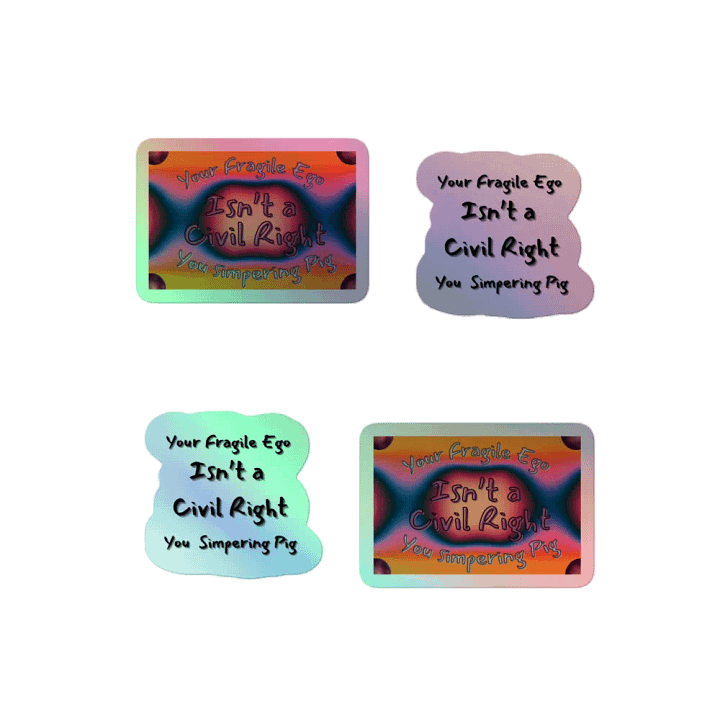 Hands Off DEIA, Your Fragile Ego, Holo Sticker Pack product image (2)