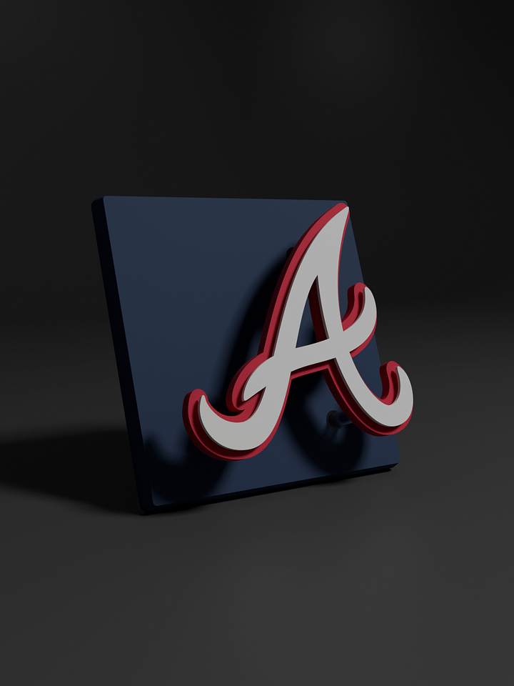 Atlanta Braves 3D Printed Floating Logo Sign (Digital File Only) product image (1)