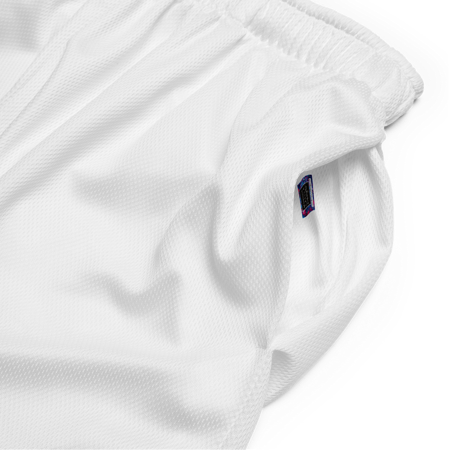 Women's | BRN.2C.C.™ Mesh Shorts | Coastal Cool Meets Sporty Style | Recycled Unisex Activewear 🌊🔥| Navy Blue Logo on White product image (4)